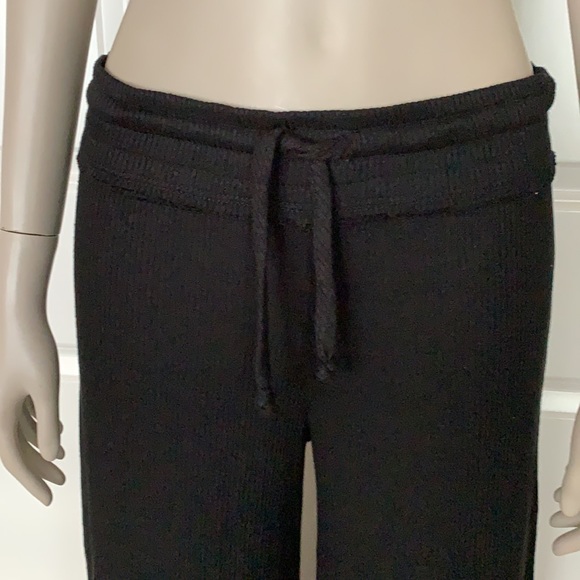 NWT! Maronie Grady Ribbed Wide Leg Black Palazzo - Picture 3 of 10